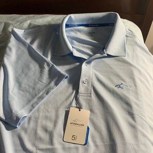 New blue polo style man’s shirt